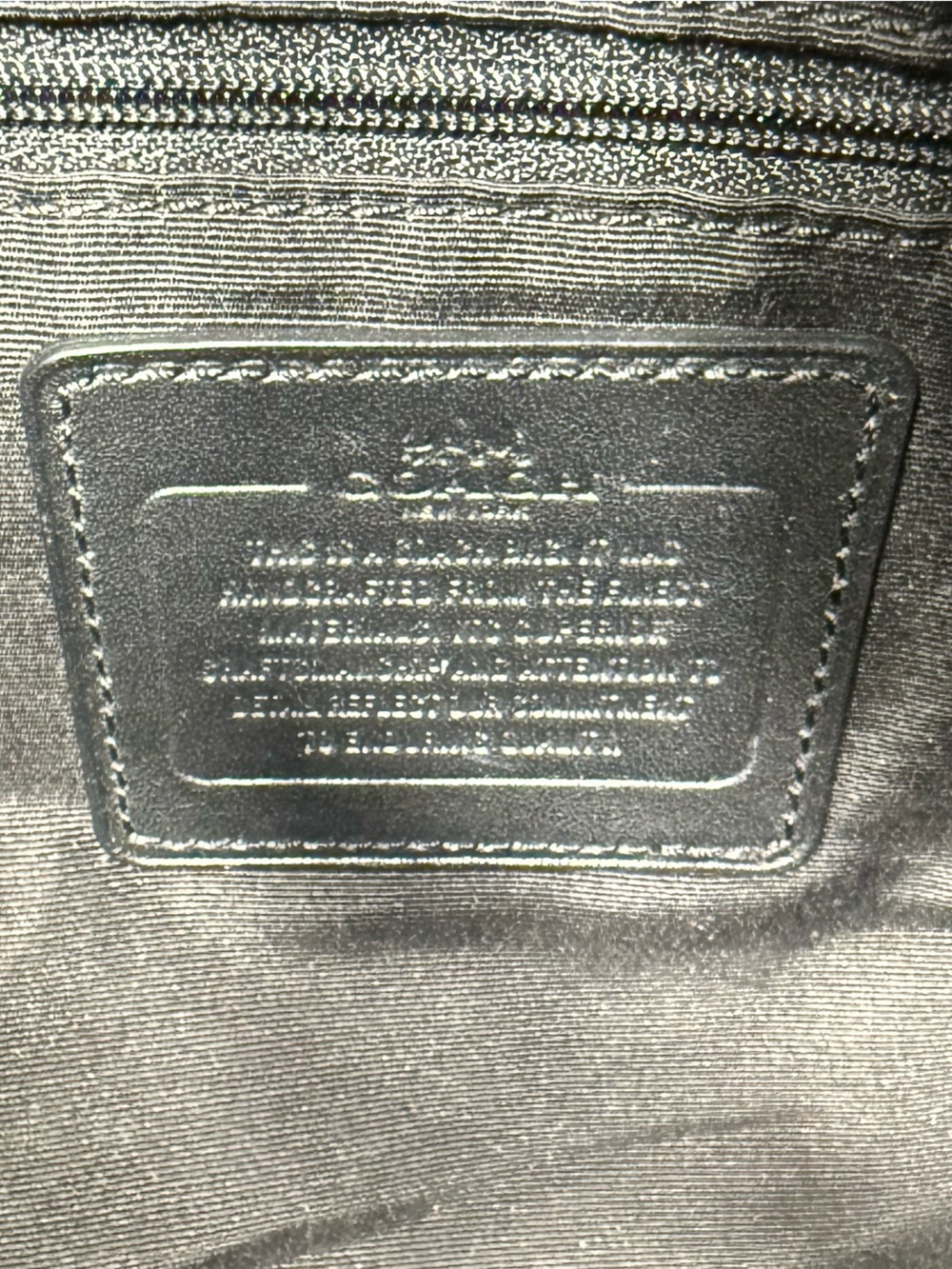 Coach East/West Celeste Hobo Shoulder Bag Purse Black Smoke Signature Canvas EUC - Picture 7 of 16